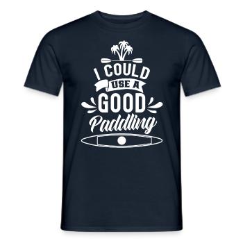 Ich Könnte Ein Gutes Paddeln Gebrauchen Kayak - Männer T-Shirt - Navy - Vorne - AI Model Male 178 light (178cm)