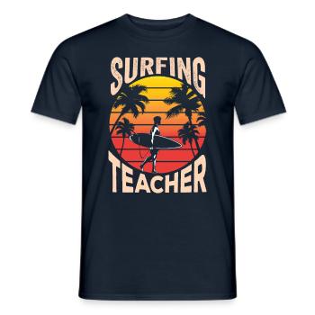 Moniteur de surf planche de surf surf surfer - T-shirt homme - marine - Devant - AI Model Male 178 light (178cm)