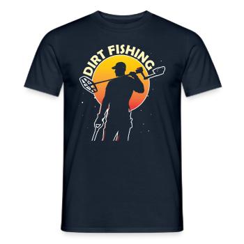 Dirt Fishing Metal Detecting Metal Detection - Men's T-Shirt - navy - Front - AI Model Male 178 light (178cm)