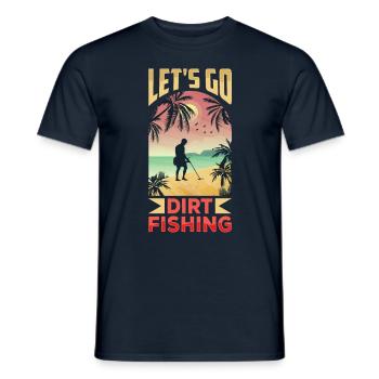 Allons à la pêche à la terre Détection de métaux - T-shirt homme - marine - Devant - AI Model Male 178 light (178cm)