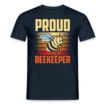 Proud Beekeeper Beekeeping Beekeeping Honey Bee - Men's T-Shirt - navy - Front - AI Model Male 178 light (178cm)