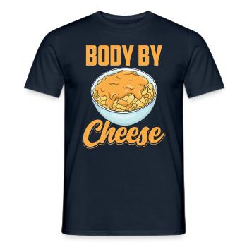 Body of Cheese Lovers Sayings Love Sweet - Men's T-Shirt - navy - Front - AI Model Male 178 light (178cm)