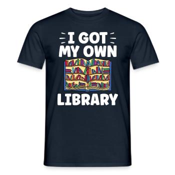 J’ai mon propre bibliothécaire - T-shirt homme - marine - Devant - AI Model Male 178 light (178cm)