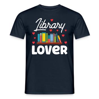 Bibliophile Bibliothécaire Livres Proverbes - T-shirt homme - marine - Devant - AI Model Male 178 light (178cm)