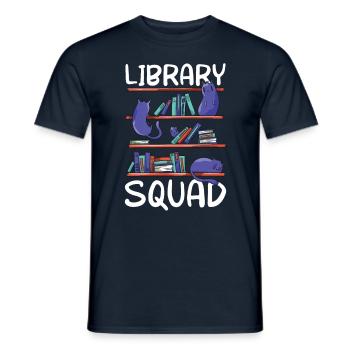 Bibliothek Team Bücher Liebhaber Bibliothekar - Männer T-Shirt - Navy - Vorne - AI Model Male 178 light (178cm)
