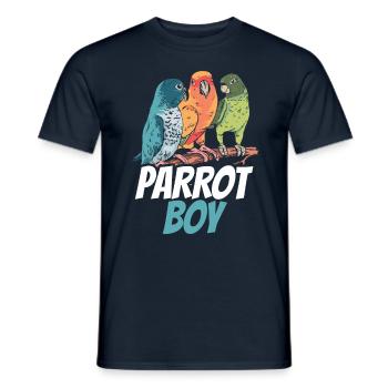 Parrot Young Parrot Young Parrots Animal Cute - Men's T-Shirt - navy - Front - AI Model Male 178 light (178cm)
