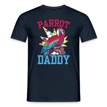 Papagei Papa Haustier Papageien Tier Süß - Männer T-Shirt - Navy - Vorne - AI Model Male 178 light (178cm)