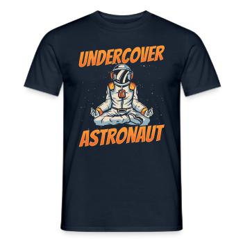 Espace d’astronomie de fusée d’astronaute sous couverture - T-shirt homme - marine - Devant - AI Model Male 178 light (178cm)