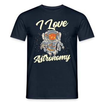 J’adore l’astronomie Astronaute de fusée spatiale - T-shirt homme - marine - Devant - AI Model Male 178 light (178cm)
