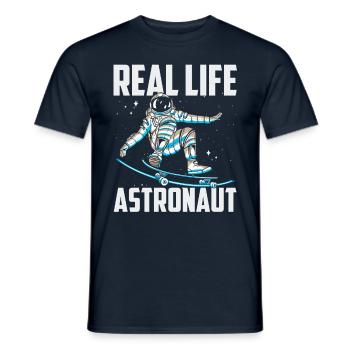 Real Life Astronaut Space Astronomy Rocket - Men's T-Shirt - navy - Front - AI Model Male 178 light (178cm)