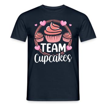 Team Cupcakes Lovers Cupcake Food Sweet - Men's T-Shirt - navy - Front - AI Model Male 178 light (178cm)
