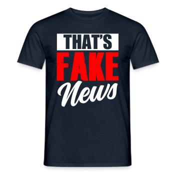 Ce sont de fausses nouvelles Loi sur la presse Liberté de la presse - T-shirt homme - marine - Devant - AI Model Male 178 light (178cm)