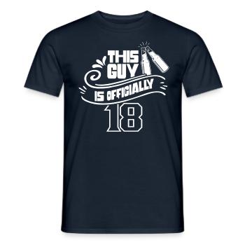 Dieser Typ Ist Offiziell 18 Geburtstag Achtzehn - Männer T-Shirt - Navy - Vorne - AI Model Male 178 light (178cm)