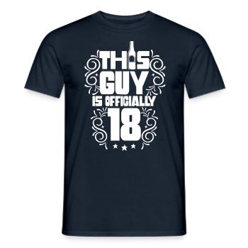 Ce gars a officiellement 18 dix-huit ans - T-shirt homme - marine - Devant - AI Model Male 178 light (178cm)