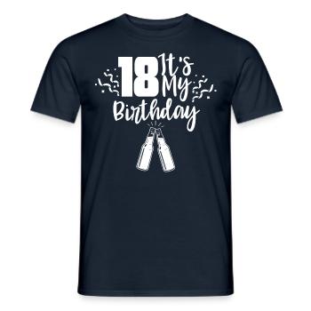 18 Es Ist Mein Geburtstag Geburtstagskind Achtzehn - Männer T-Shirt - Navy - Vorne - AI Model Male 178 light (178cm)