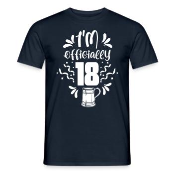 Ich Bin Offiziell 18 Geburtstag Achtzehn Feier - Männer T-Shirt - Navy - Vorne - AI Model Male 178 light (178cm)