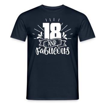18 et fabuleuse fête anniversaire dix-huit - T-shirt homme - marine - Devant - AI Model Male 178 light (178cm)