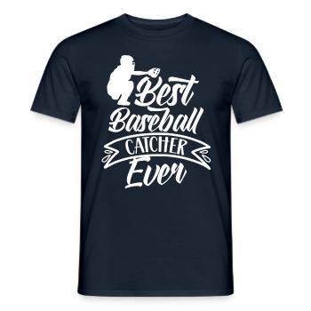 Bester Baseball-Fänger Aller Zeiten Baseball Hobby - Männer T-Shirt - Navy - Vorne - AI Model Male 178 light (178cm)