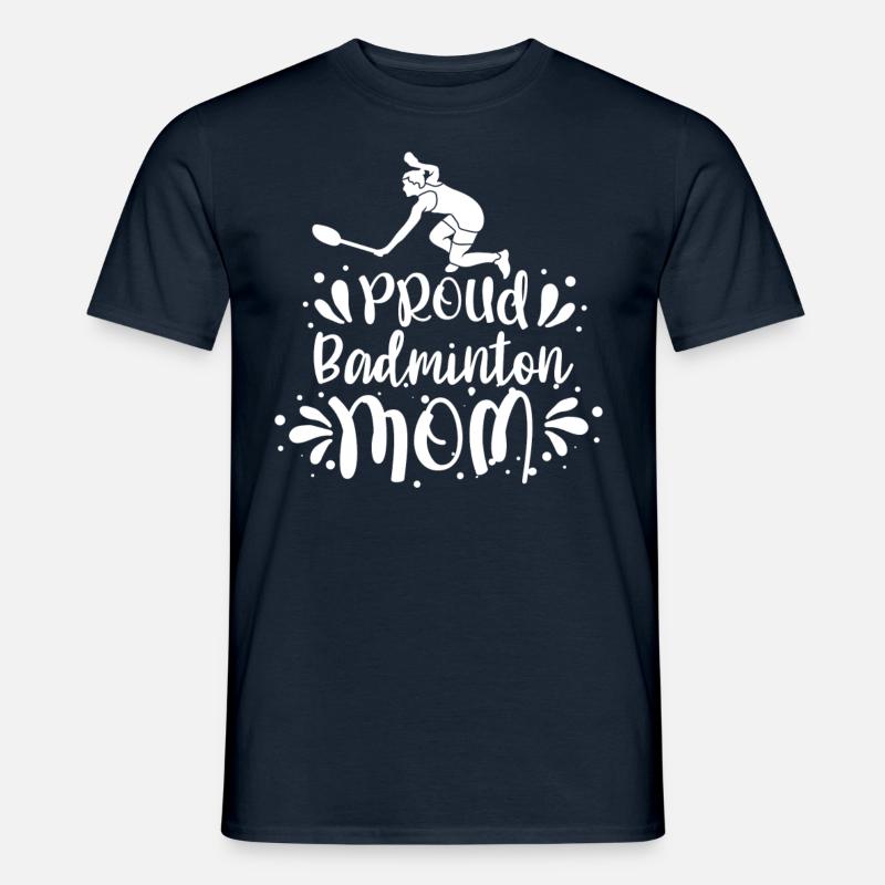Stolze Badminton-Mutter Federball Badminton - Männer T-Shirt - Navy