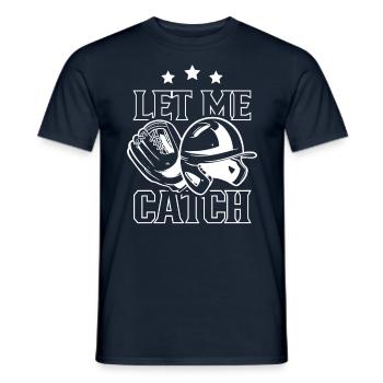 Laissez-moi attraper un receveur de baseball - T-shirt homme - marine - Devant - AI Model Male 178 light (178cm)