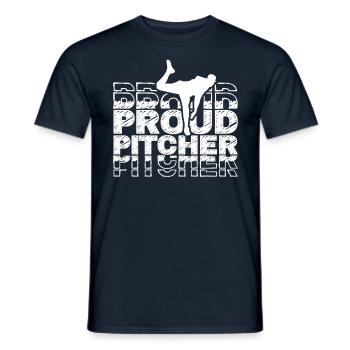 Stolzer Baseball Pitcher Hobby Werfer Spieler - Männer T-Shirt - Navy - Vorne - AI Model Male 178 light (178cm)