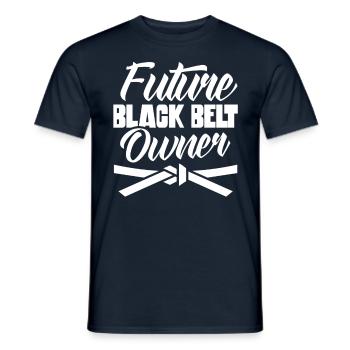 Future Black Belt Holder Black Belt - Men's T-Shirt - navy - Front - AI Model Male 178 light (178cm)