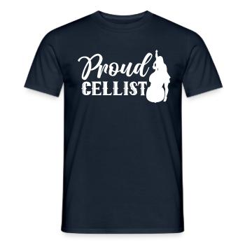 Proud cellist Musician Cello Cello Cellist - Men's T-Shirt - navy - Front - AI Model Male 178 light (178cm)