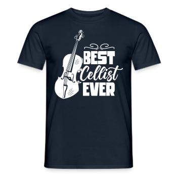 Best cellist of all time Cello cello musician - Men's T-Shirt - navy - Front - AI Model Male 178 light (178cm)