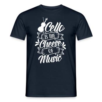 Le violoncelle est le fromage de la musique violoncelliste violoncelliste - T-shirt homme - marine - Devant - AI Model Male 178 light (178cm)