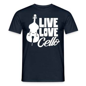 Life Dear Cello Musicien Violoncelliste Violoncelles - T-shirt homme - marine - Devant - AI Model Male 178 light (178cm)