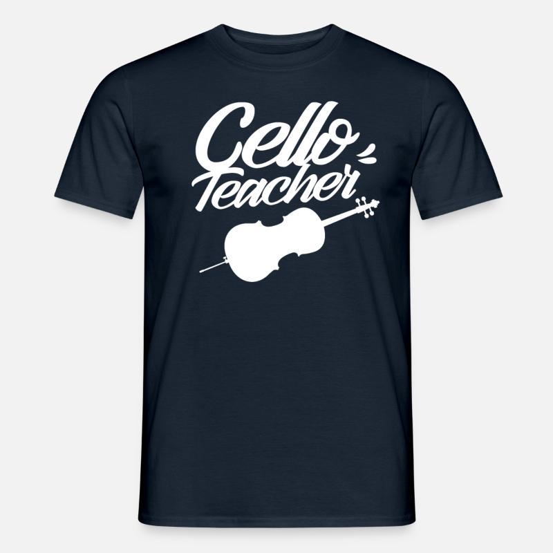 Professeur de violoncelle Professeur de violoncelle Violoncelle Violoncelliste - T-shirt homme - marine