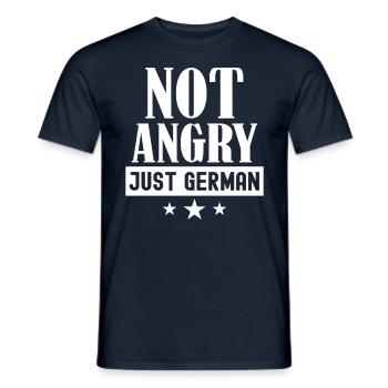 Not angry only German Germany's voice - Men's T-Shirt - navy - Front - AI Model Male 178 light (178cm)