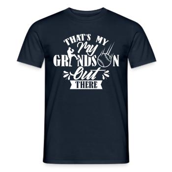 Das Ist Mein Enkel Da Draußen Beim Baseball Sport - Männer T-Shirt - Navy - Vorne - AI Model Male 178 light (178cm)