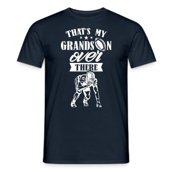 Das Ist Mein Enkel Da Draußen American Football - Männer T-Shirt - Navy - Vorne - AI Model Male 178 light (178cm)