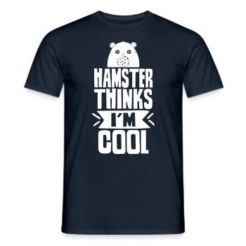 Mon hamster pense que je suis un propriétaire d’animal cool - T-shirt homme - marine - Devant - AI Model Male 178 light (178cm)