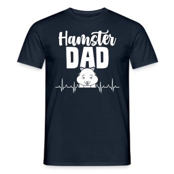 Hamster-Papa Haustier Süß Hamster Besitzer - Männer T-Shirt - Navy - Vorne - AI Model Male 178 light (178cm)