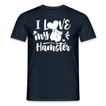 Ich Liebe Meinen Hamster Süß Haustier Besitzer - Männer T-Shirt - Navy - Vorne - AI Model Male 178 light (178cm)