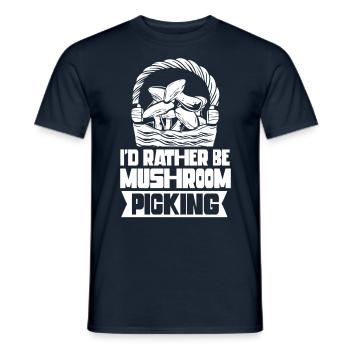 Je préfère cueillir des champignons Cueilleurs de champignons - T-shirt homme - marine - Devant - AI Model Male 178 light (178cm)