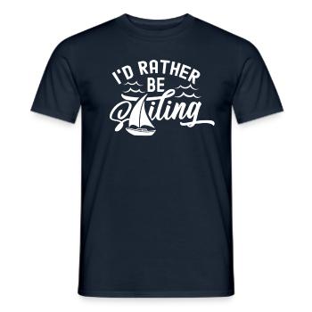 I would rather sail sailor captain sailboat - Men's T-Shirt - navy - Front - AI Model Male 178 light (178cm)