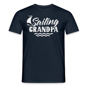 Grand-père à voile Marins Voilier - T-shirt homme - marine - Devant - AI Model Male 178 light (178cm)