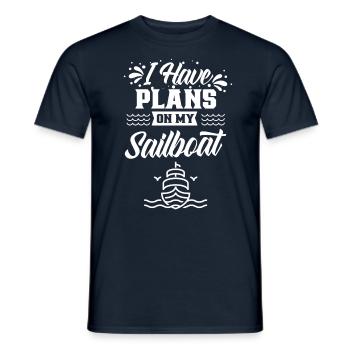 J’ai des projets pour mes voiliers voiliers - T-shirt homme - marine - Devant - AI Model Male 178 light (178cm)