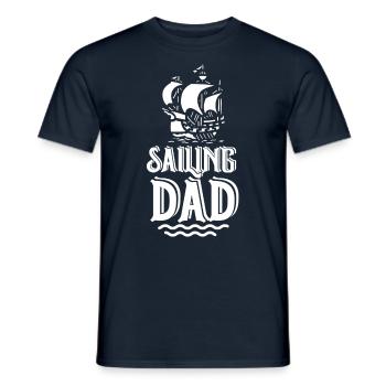 Sailing father Captain Sailors Sailing Sailboat - Men's T-Shirt - navy - Front - AI Model Male 178 light (178cm)