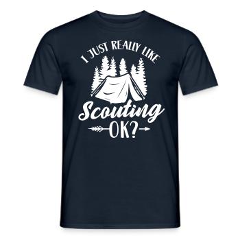 I like scouting just very much clan scouts - Men's T-Shirt - navy - Front - AI Model Male 178 light (178cm)