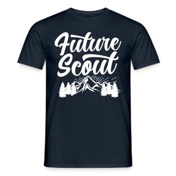 Zukünftiger Pfadfinder Zeltlager Sippe Pfadfinden - Männer T-Shirt - Navy - Vorne - AI Model Male 178 light (178cm)