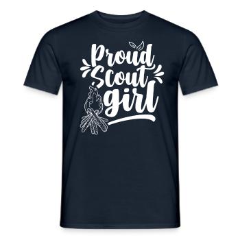 Stolze Pfadfinderin Pfadfinder Sippe Zeltlager - Männer T-Shirt - Navy - Vorne - AI Model Male 178 light (178cm)