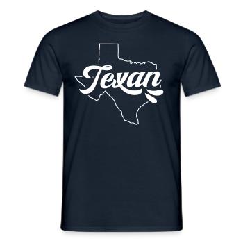 Texaner Texanisch Texas Stolz Sprüche - Männer T-Shirt - Navy - Vorne - AI Model Male 178 light (178cm)
