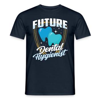 Future dental hygienist dental hygiene team - Men's T-Shirt - navy - Front - AI Model Male 178 light (178cm)