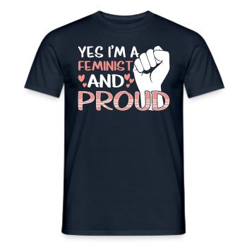Ja Ich Bin Eine Feministin Und Stolz Darauf Frauen - T-shirt homme - marine - Devant - AI Model Male 178 light (178cm)
