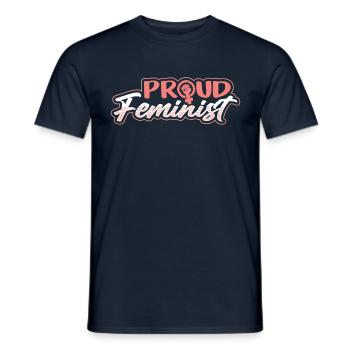 Féministes fières Femmes Féminisme Féministe - T-shirt homme - marine - Devant - AI Model Male 178 light (178cm)