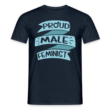 Fier Féminisme Féministe Homme Femmes - T-shirt homme - marine - Devant - AI Model Male 178 light (178cm)